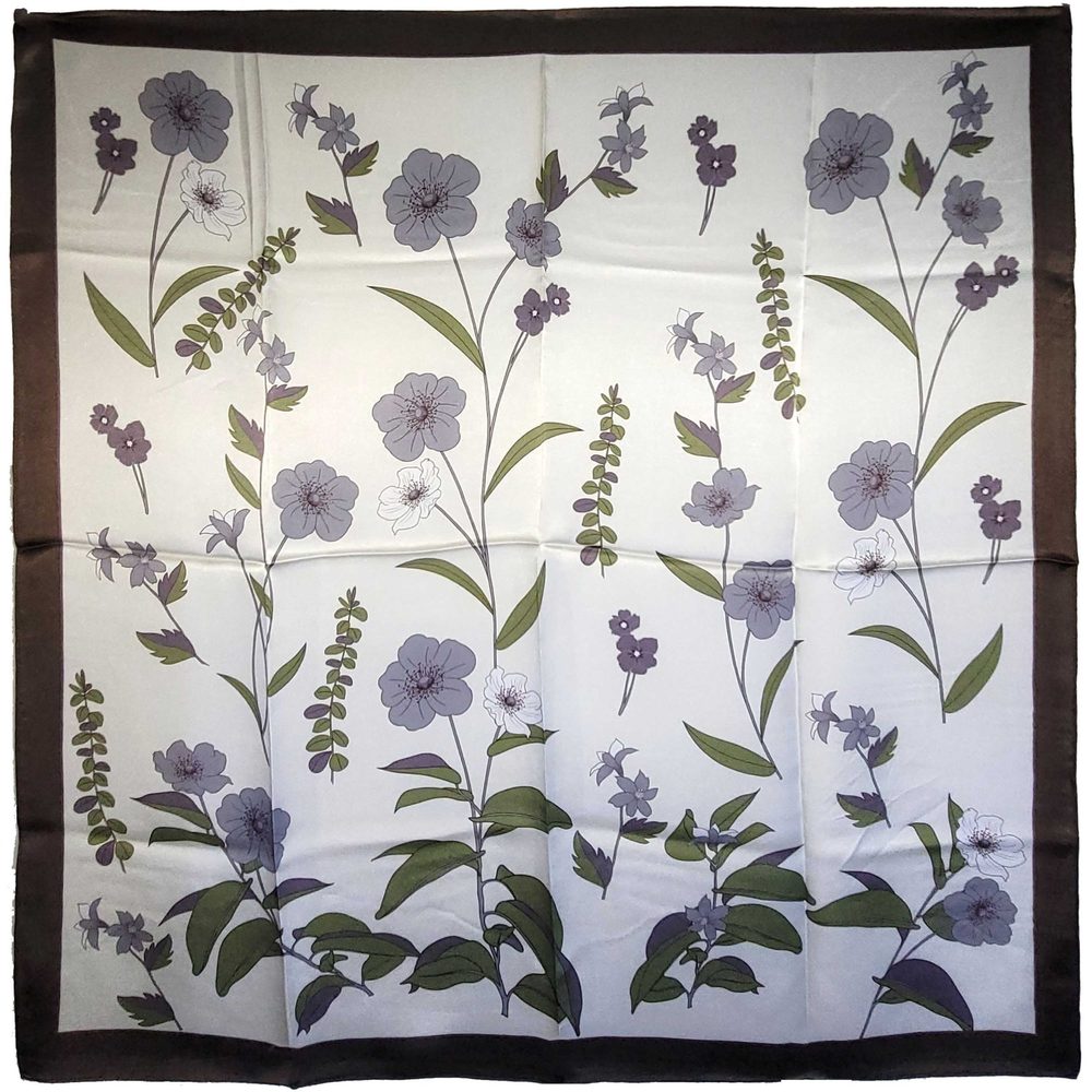 NWT Genuine 100% Mulberry Silk Satin Scarf 33"x33" Large Square Shawl 5605